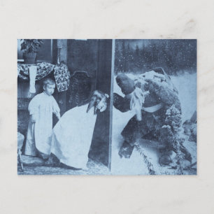 Stereoview - Santa? circa 1899 Helg Vykort
