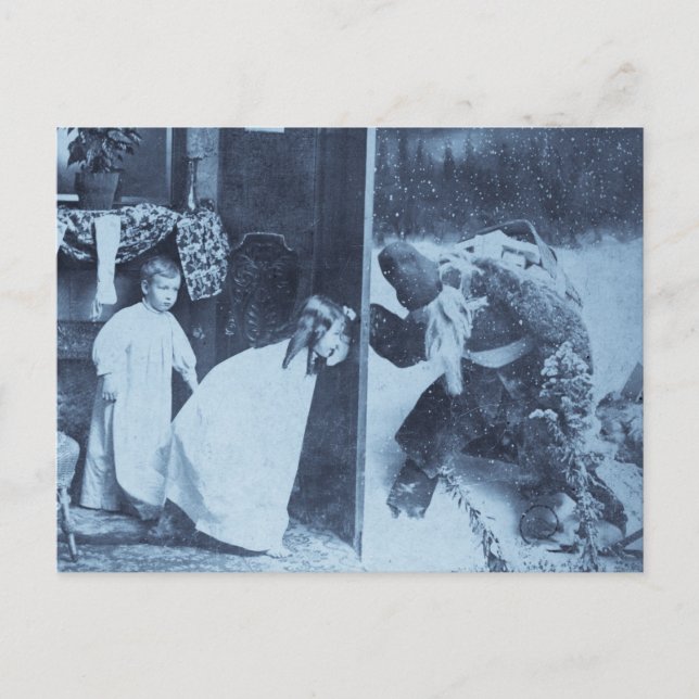 Stereoview - Santa?  circa 1899 Helg Vykort (Framsida)