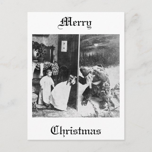 Stereoview - Santa? circa 1899 Helg Vykort (Framsida)