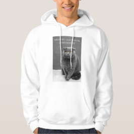 Steriliserad Meme för beställnings- katt rolig Hoodie