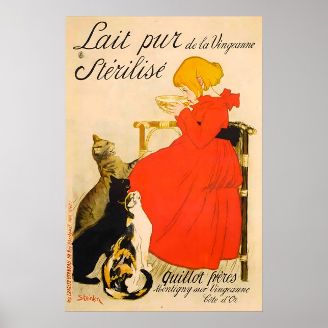 Steriliserad ren mjölk från Vingeanne POSTER PRINT (Framsidan)