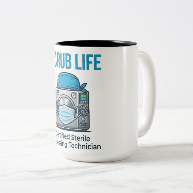 Steriltekniker Scrub Life-Mugg Två-Tonad Mugg (Framsida höger)