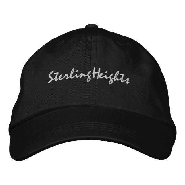 Sterling Heights Michigan Embroired Baseball Hat Broderad Keps (Framsida)