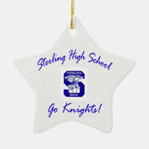 Sterling High Go Knight Logotyp I Star Ornament