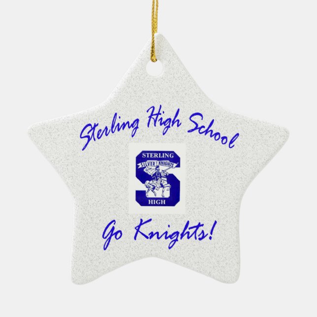 Sterling High Go Knight Logotyp I Star Ornament (Framsidan)