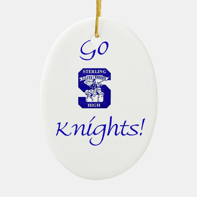 Sterling High Go Knight Logotyp II Oval Ornament (Framsidan)