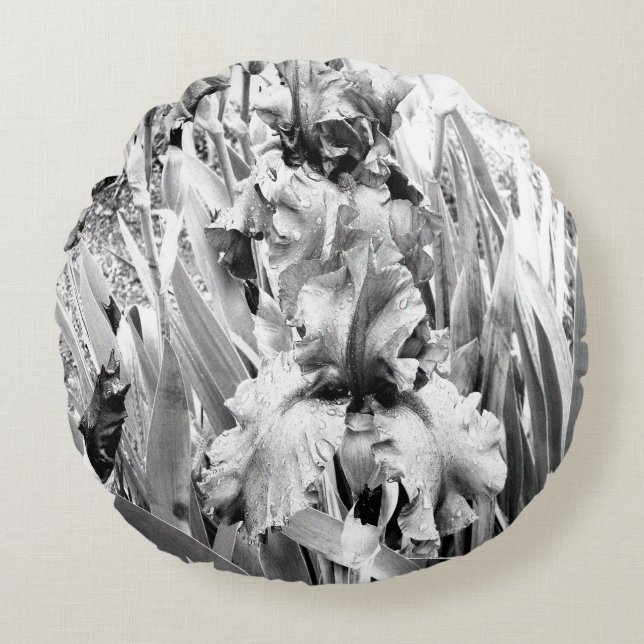 Sterling Irises.... Rund Kudde (Framsidan)