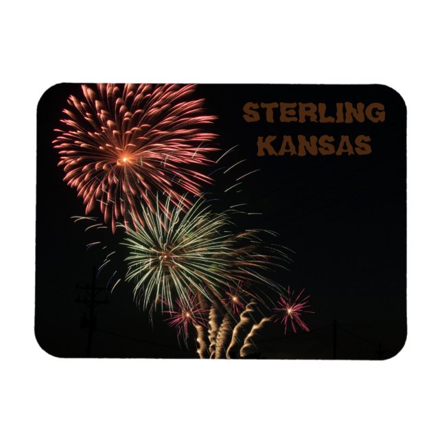 Sterling Kansas Fire Works Magnet (Horisontell)