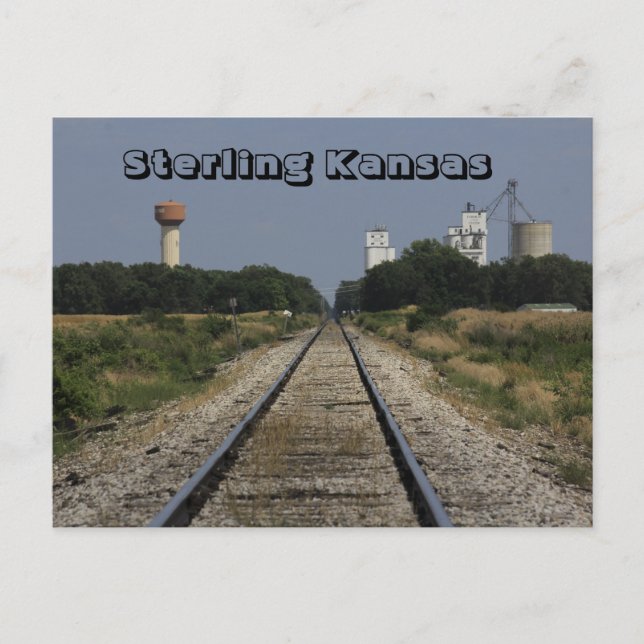 Sterling Kansas Väster of town POST CARD Vykort (Framsida)