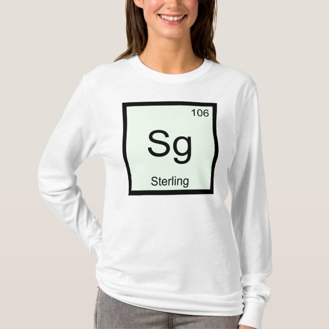 Sterling Namn kemi Inslag Periodic Bord T-shirt (Framsida)