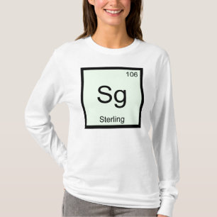 Sterling Namn kemi Inslag Periodic Bord Tee
