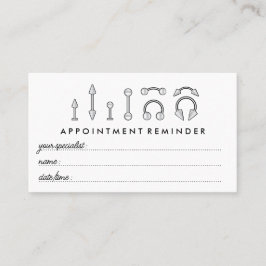 Sterling silver judisk Möte kroppens Piercing Visitkort