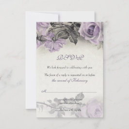 Sterling Silver Lila Ros Bröllop RSVP-kort OSA Kort