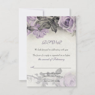 Sterling Silver Lila Ros Bröllop RSVP-kort OSA Kort