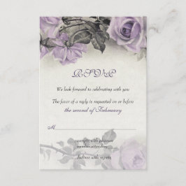 Sterling Silver Lila Ros Bröllops RSVP-kort OSA Kort