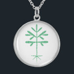 Sterling silver Necklace med Grönt Sapling Sterling Silver Halsband<br><div class="desc">Sterling silver 1-tumsvävare med en grönt-chevron-ring på en 16-tumskedja för sterling med 2-tumsförlängare. Charm finns också i 0, 75-tumsversionen.</div>
