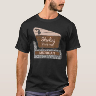 Sterling State Park Michigan MI Välkomstskylt Vaca T Shirt