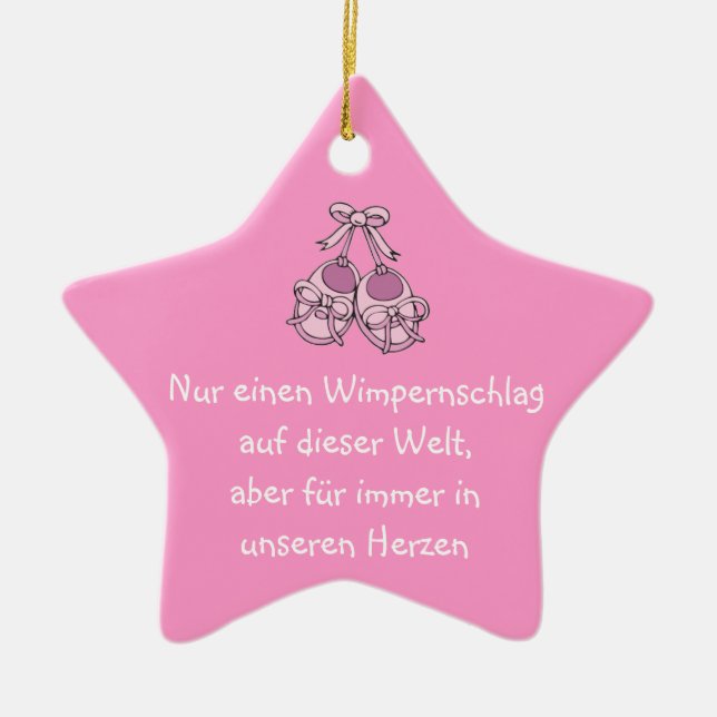 Stern Hängeornament als Erinnerung Julgransprydnad Keramik (Framsidan)