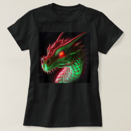 Stern Red and Grönt Vuxen Dragon T-Shirt