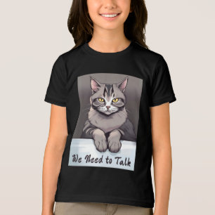 Stern Tabby katt kräver ett seriöst samtal T Shirt