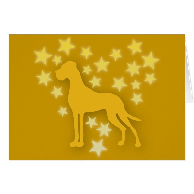 Sternchenherzendogge Hälsningskort (Framsidan Horizontal)