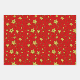 Sterne auf rotem Untergrund