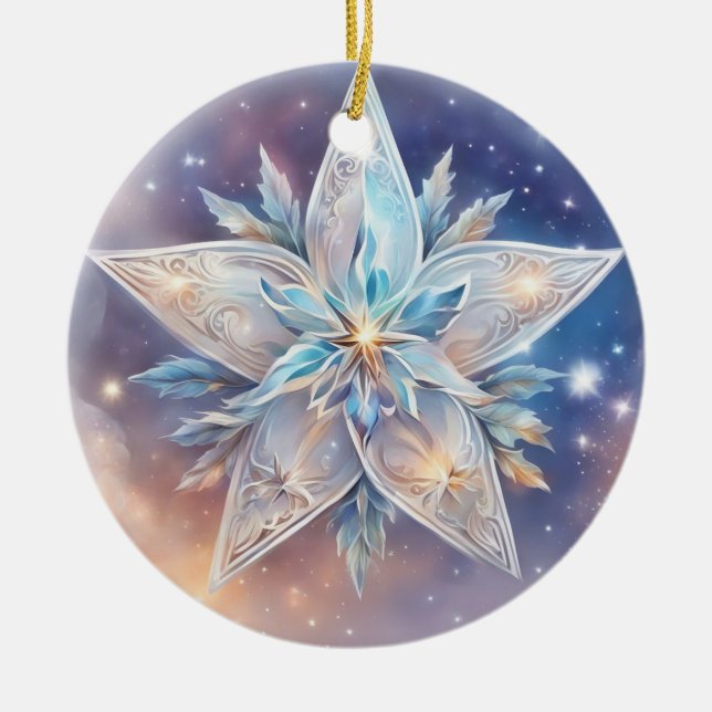  Sternen wasserfarben pastell Gemälde Julgransprydnad Keramik (Framsidan)