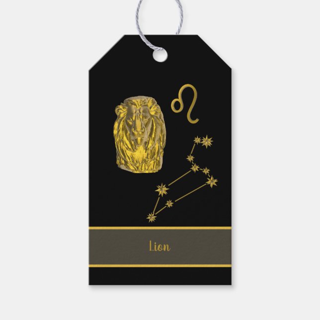 Sternzeichen Löwe - Presentetikett (Framsidan)