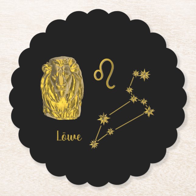 Sternzeichen Löwe -  Underlägg Papper (Framsida)