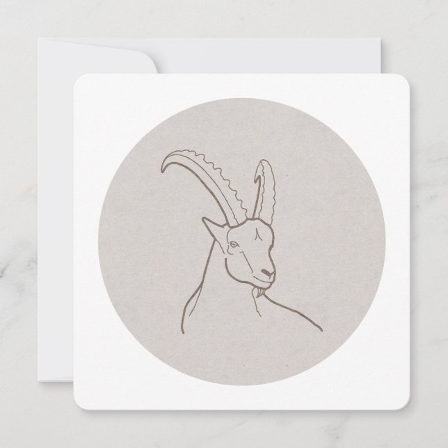 Sternzeichen Steinbock -  Julkort (Framsida)