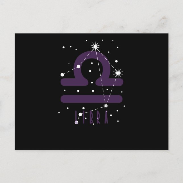 Sternzeichen Waage ’Libra’ Vykort (Framsida)
