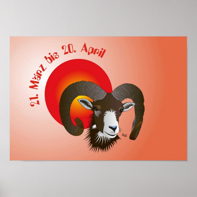 Sternzeichen - Widder Poster (Framsidan)