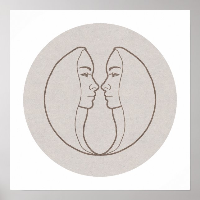 Sternzeichen Zwilling -  Poster (Framsidan)