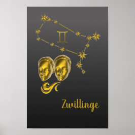 Sternzeichen Zwillinge -  Poster