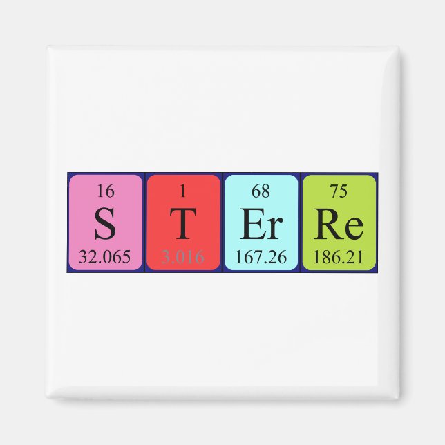 Sterre periodiskt bord namn-magnet magnet (Framsidan)