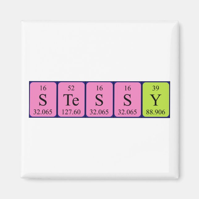 Stessy Periodisk magnet bord namn (Framsidan)