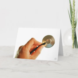 Stethoscoop in een hand voor een ziekenhuis sfeer. tack kort