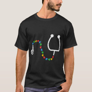 Stethoscope Autism Awareness Medical RN Nurse Doct T Shirt
