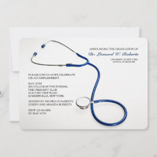 Stethoscope Blue Medical School Studenten Inbjudan