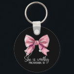Stethoscope Coquette Bow är värd kristen B Nyckelring<br><div class="desc">Stethoscope Coquette Bow är värdig kristen bibel Nurse</div>