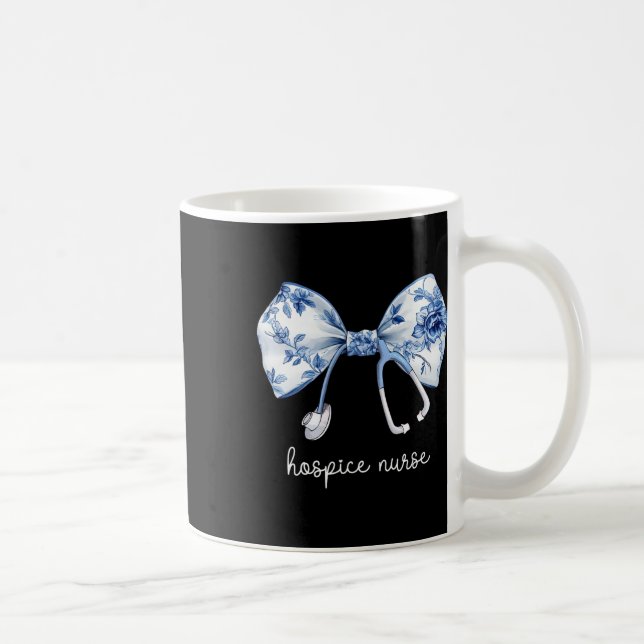 Stethoscope Coquette Bow Hospice Nurse Aide Pallia Kaffemugg (Höger)