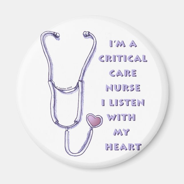 Stethoscope Critical Care Nurse Magnet (Framsidan)