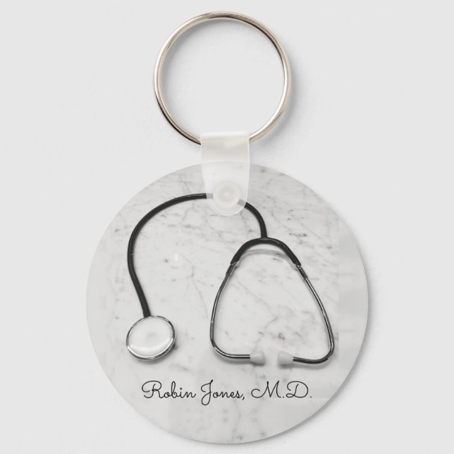 Stethoscope Doctos Nurses Hospunds 4Ann Nyckelring (Framsida)