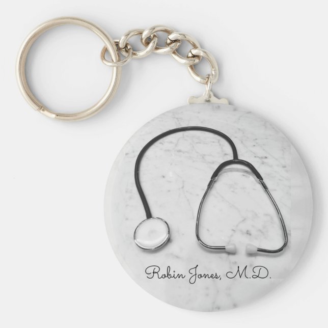 Stethoscope Doctos Nurses Hospunds 4Ann Nyckelring (Framsidan)