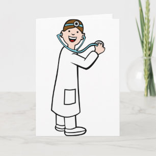 Stethoscope Doktor Tecknade figurer Kort