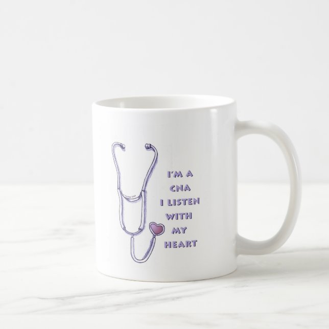 Stethoscope Heart CNA- sjuksköterska Kaffemugg (Höger)