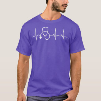Stethoscope Heartslag EKG Nurse Medical Doktor Coo T Shirt