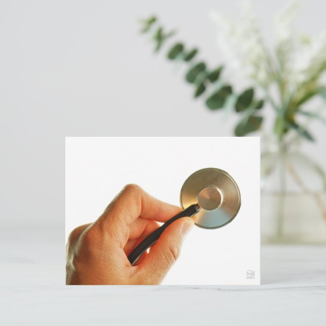  Stethoscope Hospital Sick Get well Get well soon  Vykort (Stående Fram)