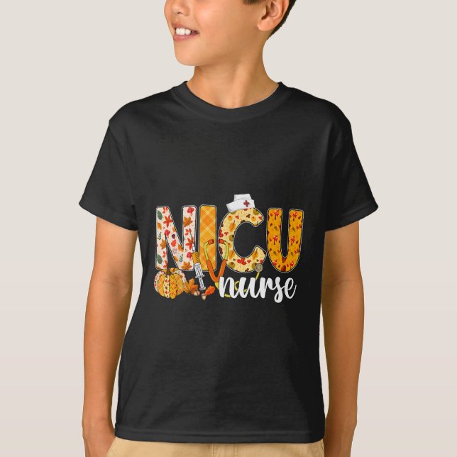 Stethoscope Nicu Nurse Fall Yall Höst löv Tha T Shirt (Framsida)
