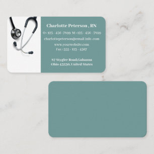 Stethoscope Nurse Doktor Healthcare Visitkort